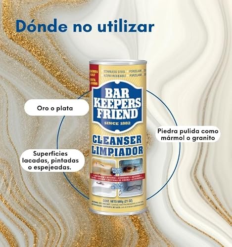 Bar Keeper's Friend Combo Pack - Spray and Foam Cleaner 25.4 oz & Powdered Cleanser 21 oz