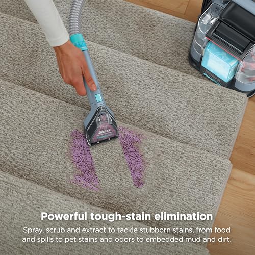 Shark StainStriker | Portable Carpet, Upholstery & Area Rug Cleaner | 4 Tools | Bonus Full-Size Solutions | Powerful Stain & Odor Remover | Deep Clean & OXY Solutions | Blue | PX202BRN