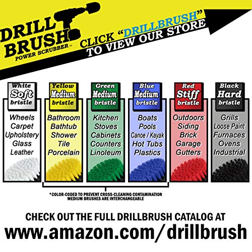 Ultra Stiff Drill Powered Cleaning Brush Set - Heavy Duty Industrial Stripping - Cordless Drill Power Scrubber Grill Brush for Household Cleaning Supplies - Rust Remover - No Wires - BBQ Grill Brush