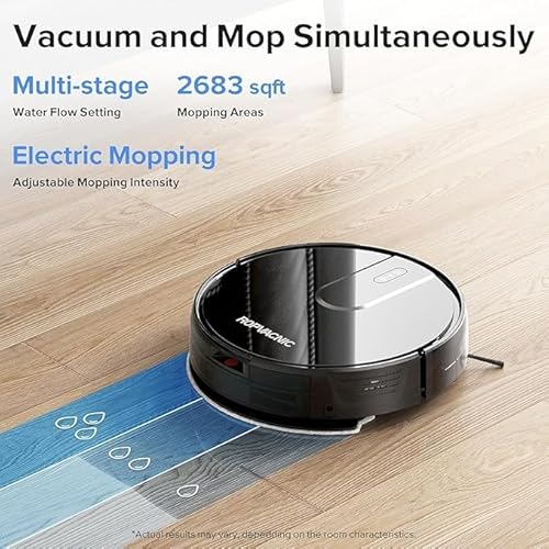 ROPVACNIC Robot Vacuum Cleaner Robot Vacuum and Mop Combo with 5200Pa Suction, Personalized Cleaning Adjustments, Self-Charging Robotic Vacuum Cleaner, Advanced Obstacle Avoidance