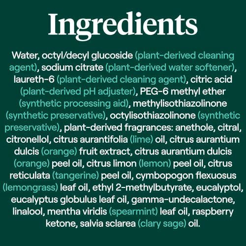 Seventh Generation All Purpose Cleaner Rejuvenating Yuzu Basil, For All Surfaces, 23 fl oz, Pack of 4