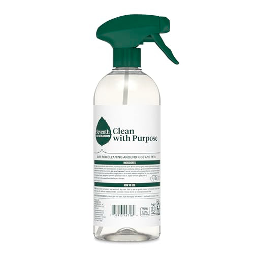 Seventh Generation Granite & Stone Cleaner, Mandarin Orchard Scent, Streak-Free Clean, 23 Fl Oz