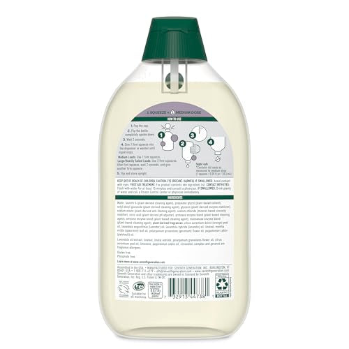 Seventh Generation EasyDose Laundry Detergent Fresh Lavender Ultra Concentrated Washing Detergent 23 oz