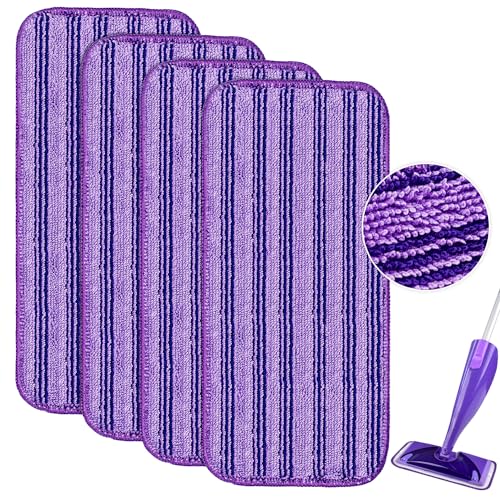 Updated & Innovative Cationic Mop Pads for Swiffer Wet Jet and Most Velcro 10" 11" 12" Spray Mops, Reusable Swiffer Wet Jet Mop Pads Replacement
