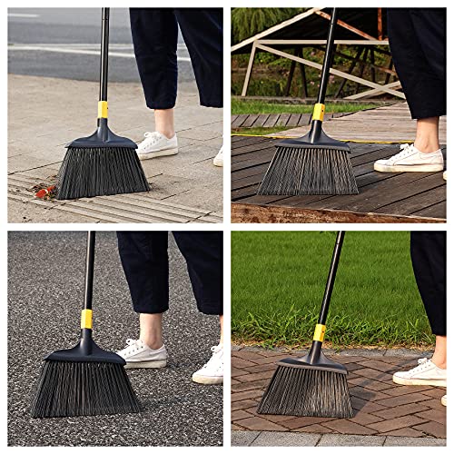 Yocada Commercial Broom Outdoor Indoor Commercial 3 PCS for Courtyard Garage Lobby Mall Market Floor Home Kitchen Room Office Pet Hair Rubbish 54Inch
