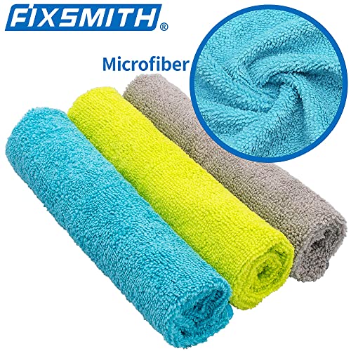 FIXSMITH Microfiber Cleaning Cloth - Pack of 50, Microfiber Towels for Cars 16 x 12 in, Highly Absorbent Cleaning Rags, Lint-Free, Streak-Free Cleaning Cloths for Car Kitchen Home Office