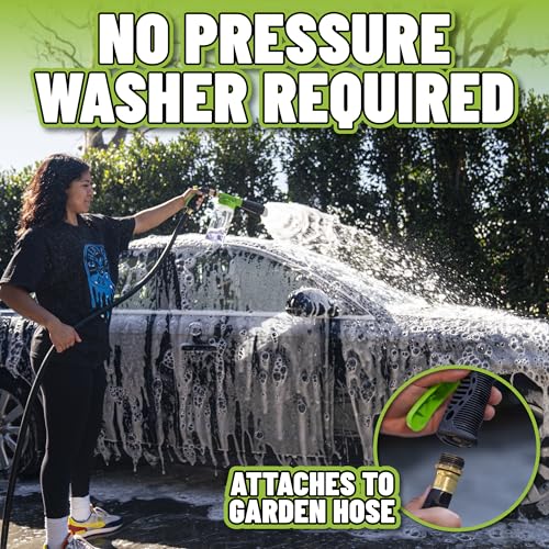 Chemical Guys TORQ Foam Blaster 6 - Foam Cannon Garden Hose Attachment, Easy to Use, Sprays Thick Suds for Safe Washing Trucks, SUVs, Motorcycles, RVs, and Other Vehicles